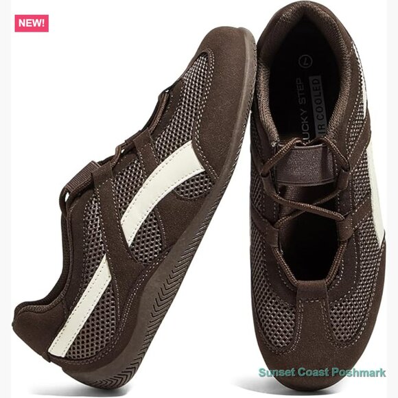 Retro Sneakers Faux Suede Mesh Lightweight Walking Shoes
